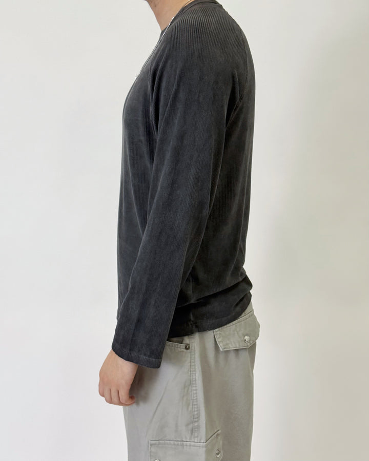 Ribbed Longsleeve Grey S1110