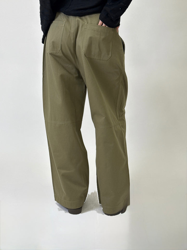 Pleated Pants Khaki K01127