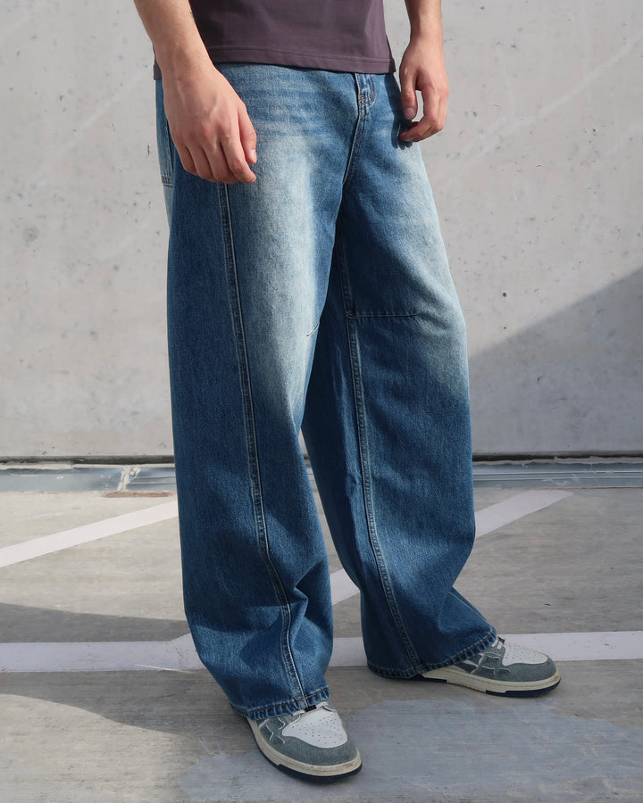 Mid Blue Washed Jeans 88819