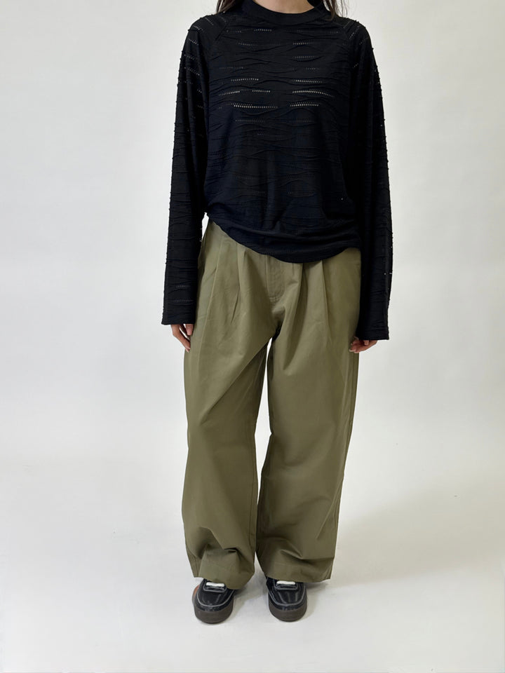 Pleated Pants Khaki K01127