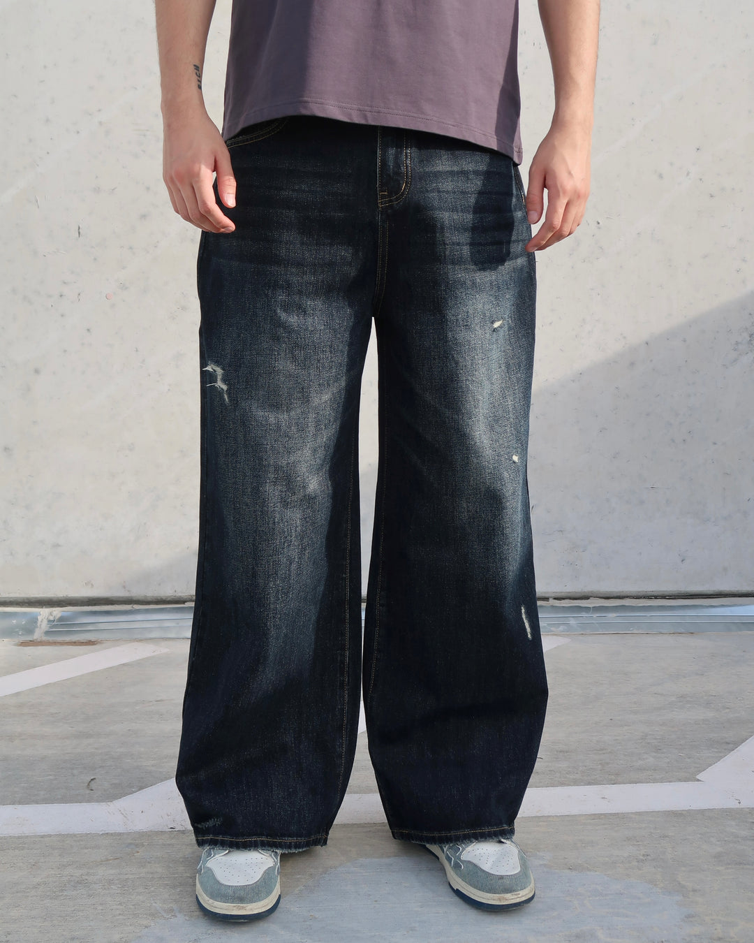 Dark Fade Wide-Leg Jeans 88831