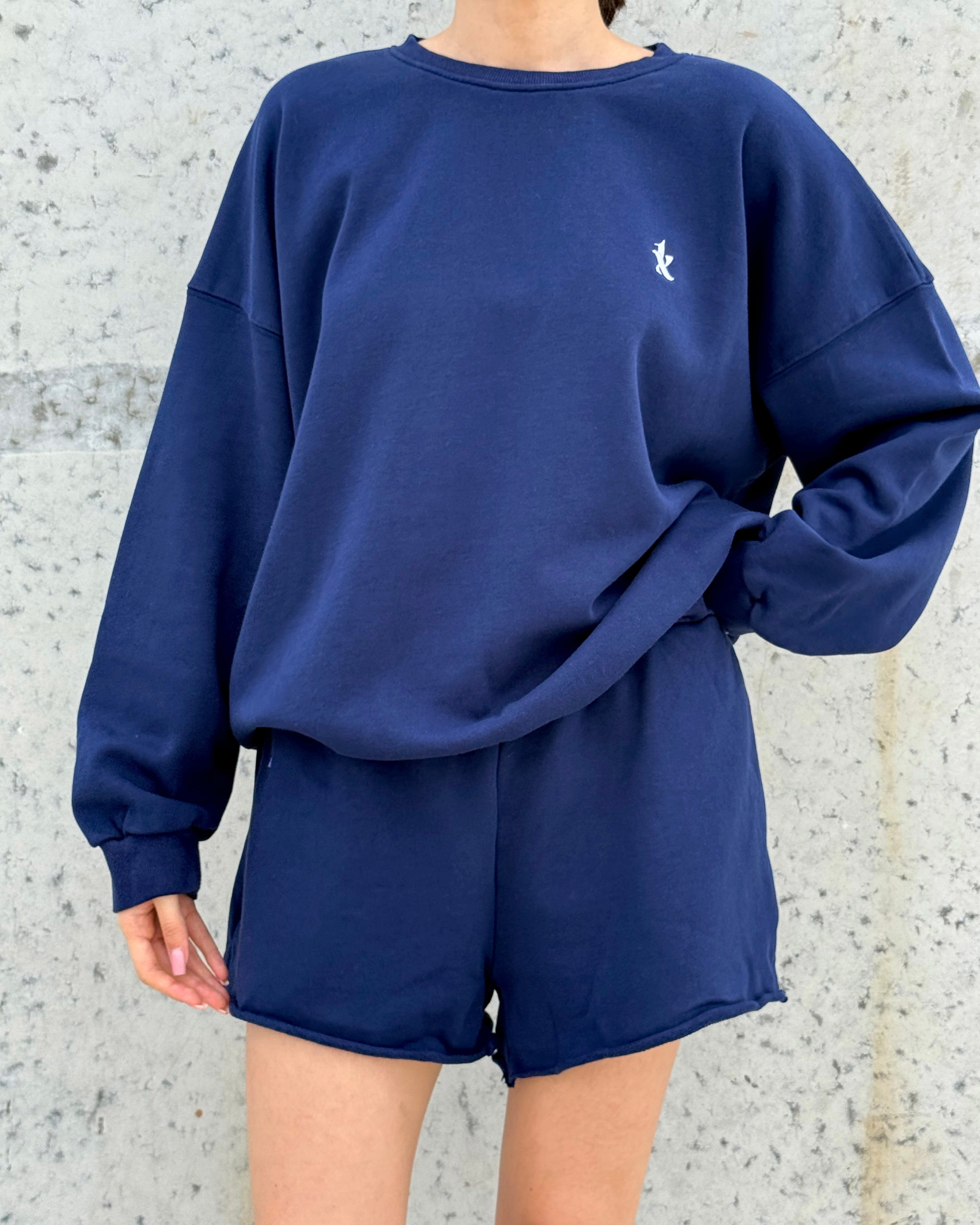 U.S. NAVY 迷彩服 MEDIUM ーＸ　ＬＯＮＧ Oversized Sweatshirt DWY0038 Navy – MONOX