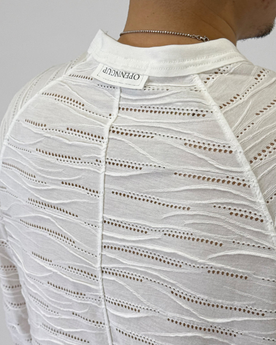 Textured Longsleeve White C1201