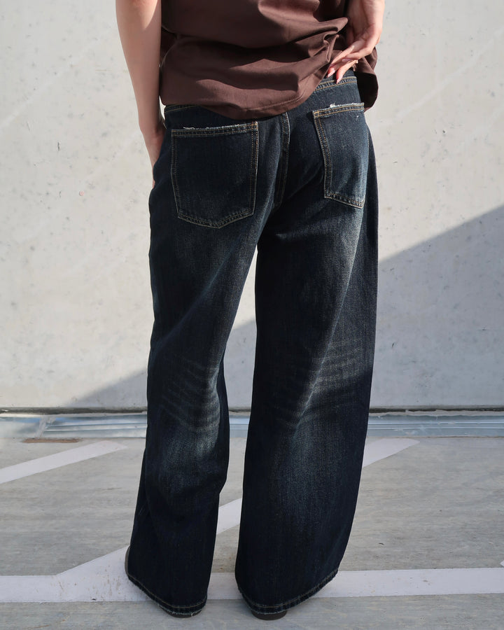 Dark Fade Wide-Leg Jeans 88831