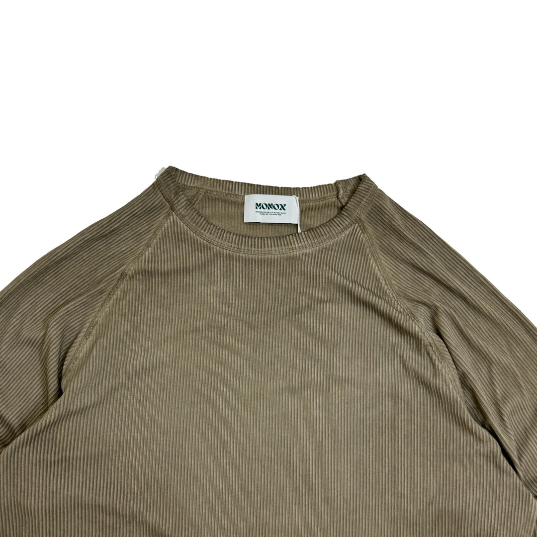 Ribbed Longsleeve Sand Beige S1110