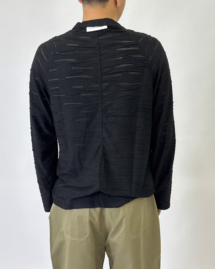 Textured Longsleeve Black C1201