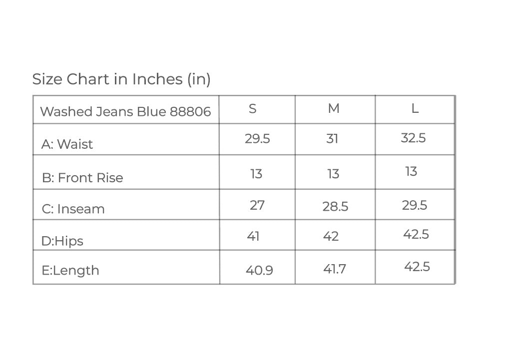 Washed Jeans Blue 88806