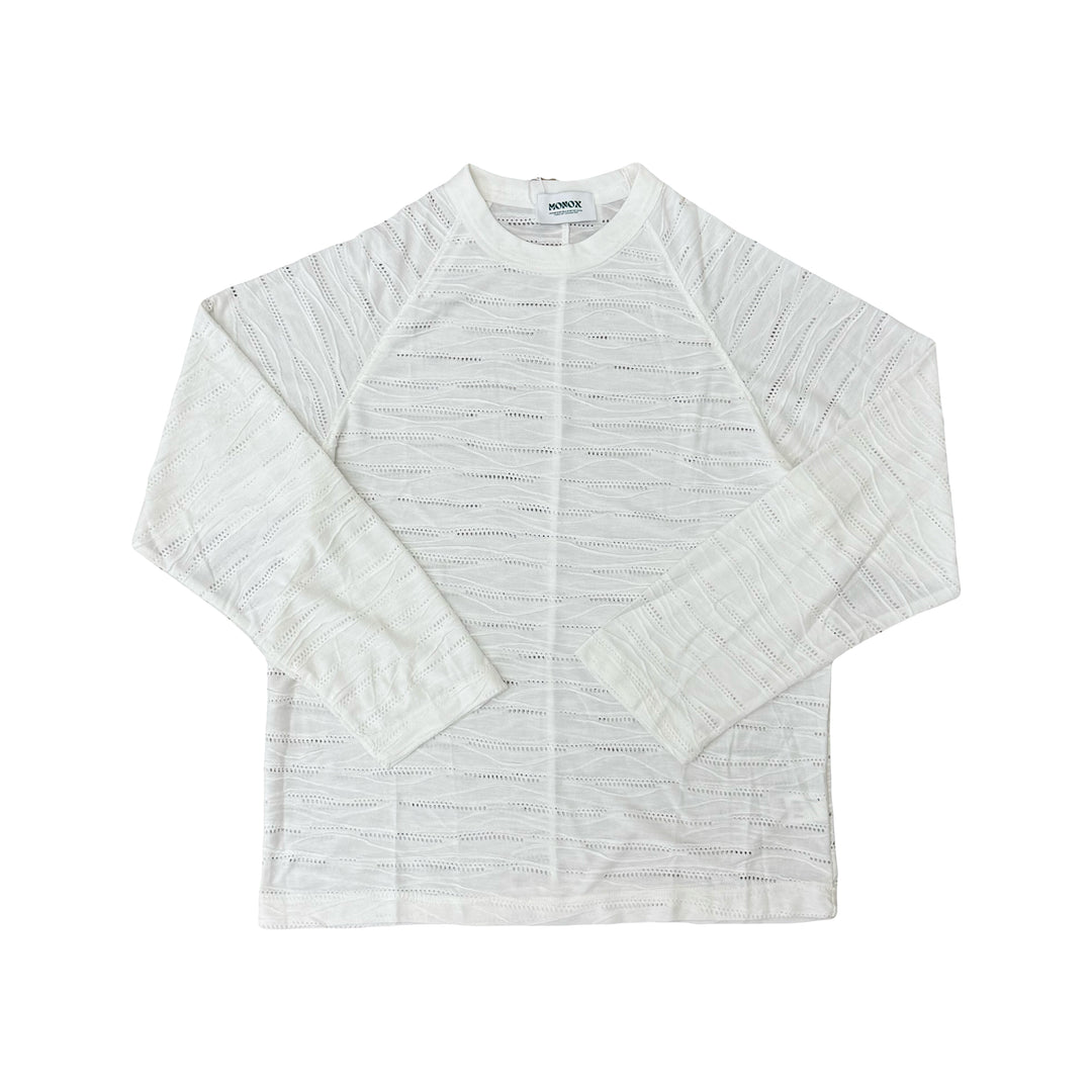 Textured Longsleeve White C1201