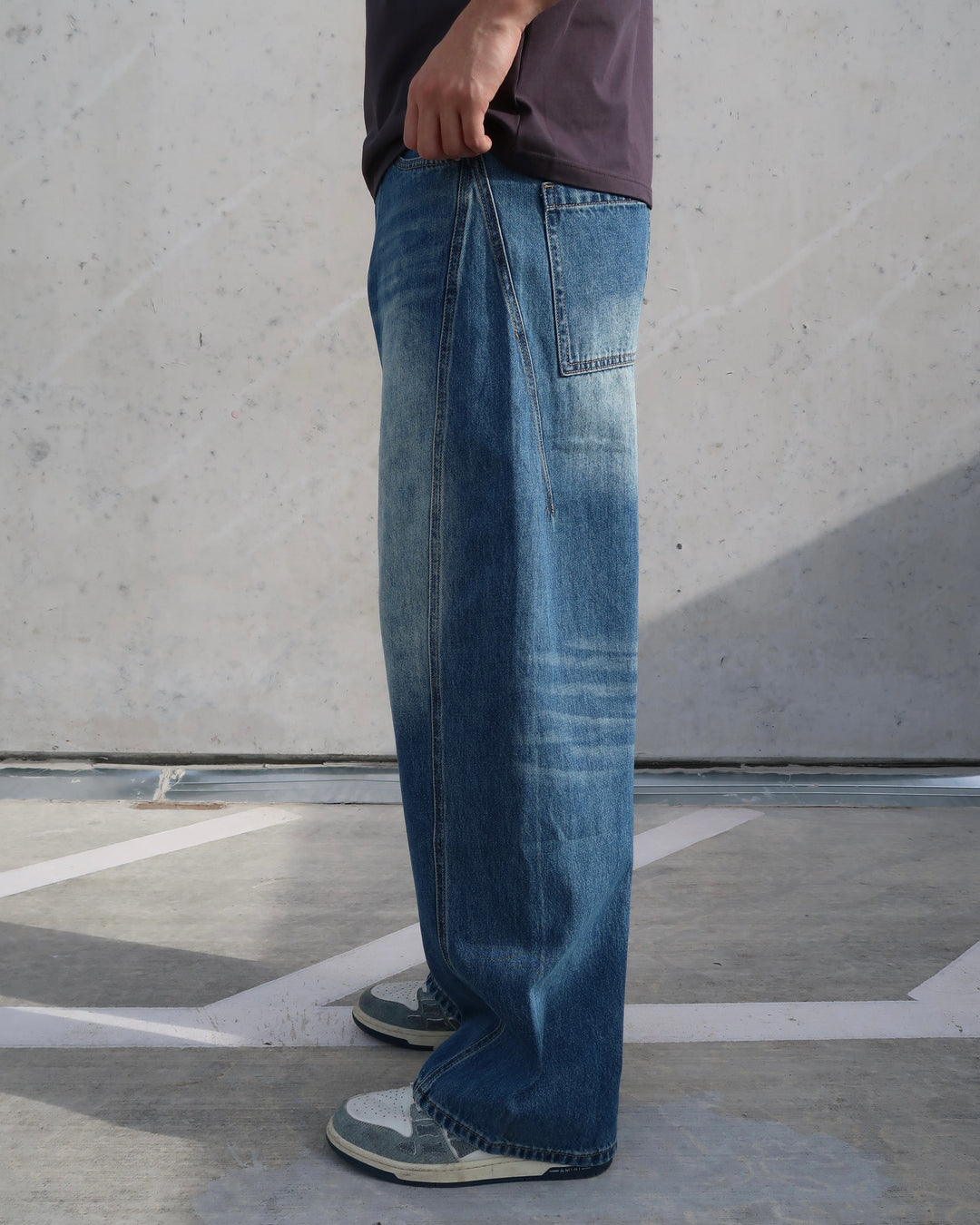Mid Blue Washed Jeans 88819