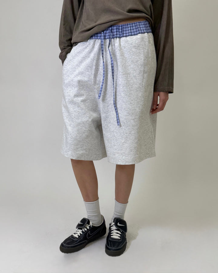 Checkband Shorts Off-White S5109
