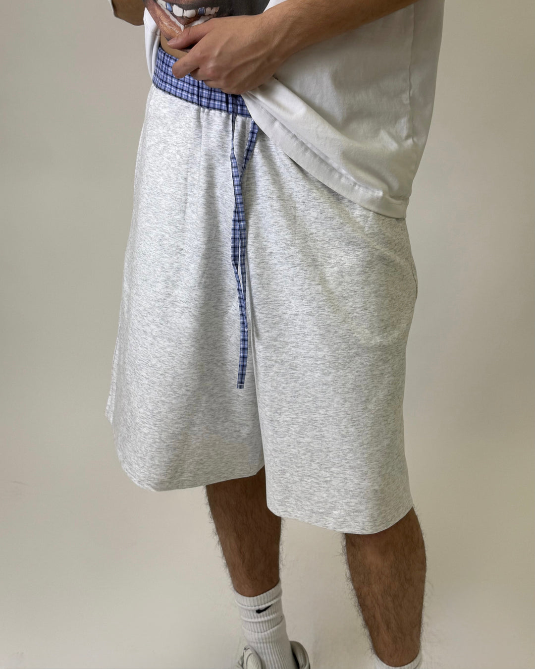 Checkband Shorts Off-White S5109