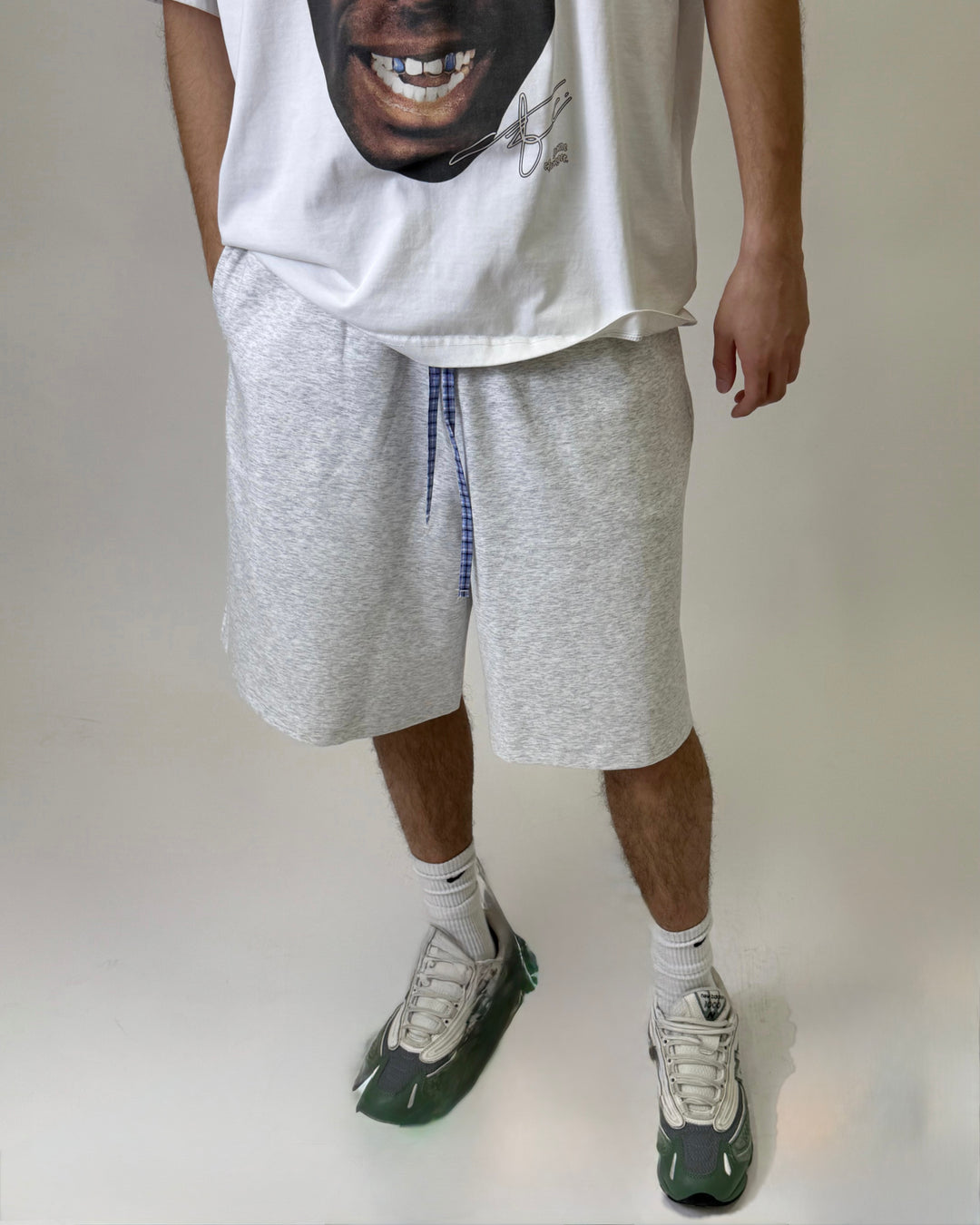 Checkband Shorts Off-White S5109